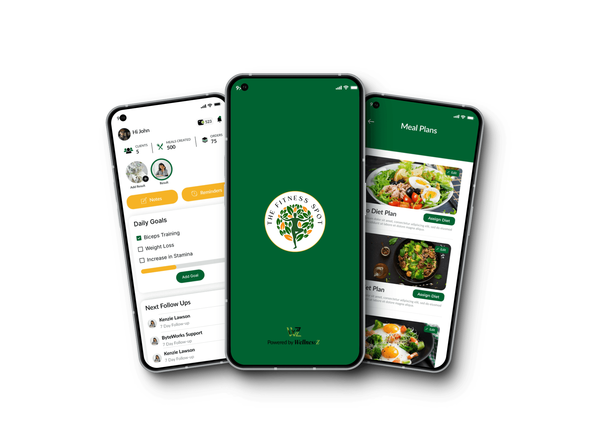 The Fitness Spot App Screens